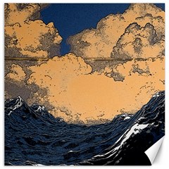 Waves Aesthetic Ocean Retro Sea Vintage Canvas 12  X 12  by Salman4z