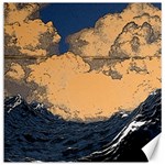 Waves Aesthetic Ocean Retro Sea Vintage Canvas 12  x 12  11.4 x11.56  Canvas - 1