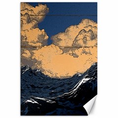 Waves Aesthetic Ocean Retro Sea Vintage Canvas 20  X 30  by Salman4z