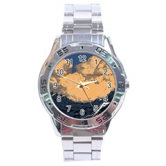 Waves Aesthetic Ocean Retro Sea Vintage Stainless Steel Analogue Watch by Salman4z