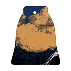 Waves Aesthetic Ocean Retro Sea Vintage Ornament (bell)