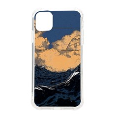 Waves Aesthetic Ocean Retro Sea Vintage Iphone 11 Tpu Uv Print Case by Salman4z