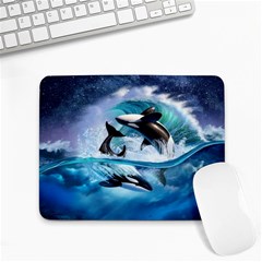 Orca Wave Water Underwater Small Mousepad by Salman4z