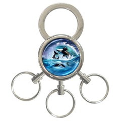 Orca Wave Water Underwater 3-ring Key Chain by Salman4z