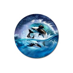 Orca Wave Water Underwater Magnet 3  (round) by Salman4z