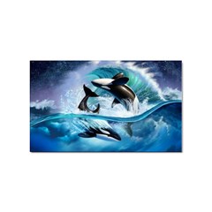 Orca Wave Water Underwater Sticker Rectangular (10 Pack) by Salman4z