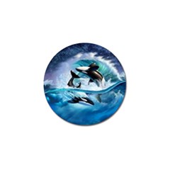 Orca Wave Water Underwater Golf Ball Marker (10 Pack) by Salman4z