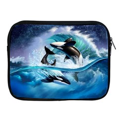 Orca Wave Water Underwater Apple Ipad 2/3/4 Zipper Cases by Salman4z