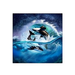 Orca Wave Water Underwater Satin Bandana Scarf 22  X 22  by Salman4z