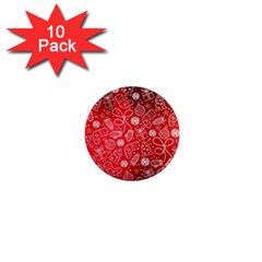 Christmas Pattern Red 1  Mini Magnet (10 Pack)  by Salman4z