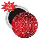 Christmas Pattern Red 2.25  Magnets (100 pack)  Front