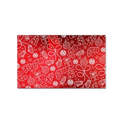 Christmas Pattern Red Sticker (rectangular) by Salman4z