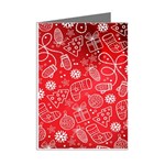 Christmas Pattern Red Mini Greeting Cards (Pkg of 8) Right