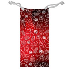 Christmas Pattern Red Jewelry Bag by Salman4z