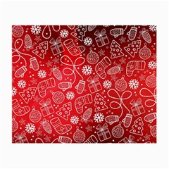 Christmas Pattern Red Small Glasses Cloth (2 Sides) by Salman4z