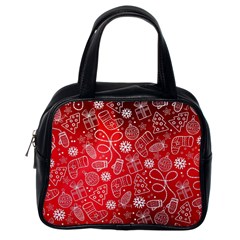 Christmas Pattern Red Classic Handbag (one Side) by Salman4z