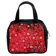 Christmas Pattern Red Classic Handbag (two Sides) by Salman4z