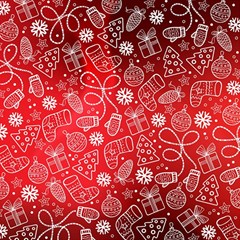 Christmas Pattern Red Play Mat (square) by Salman4z