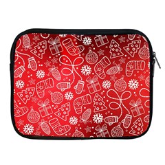 Christmas Pattern Red Apple Ipad 2/3/4 Zipper Cases by Salman4z