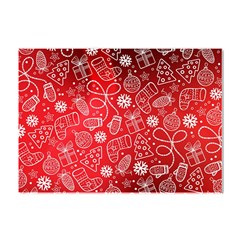 Christmas Pattern Red Crystal Sticker (a4) by Salman4z