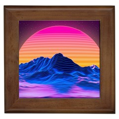 Sun Ultra Artistic 3d Illustration Sunset Framed Tile by Salman4z