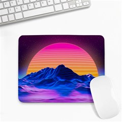 Sun Ultra Artistic 3d Illustration Sunset Small Mousepad by Salman4z