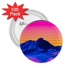 Sun Ultra Artistic 3d Illustration Sunset 2 25  Buttons (100 Pack)  by Salman4z