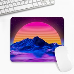 Sun Ultra Artistic 3d Illustration Sunset Large Mousepad by Salman4z