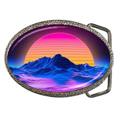 Sun Ultra Artistic 3d Illustration Sunset Belt Buckles by Salman4z