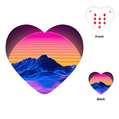 Sun Ultra Artistic 3d Illustration Sunset Playing Cards Single Design (heart) by Salman4z