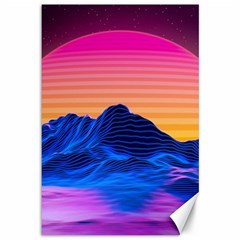 Sun Ultra Artistic 3d Illustration Sunset Canvas 12  X 18  by Salman4z