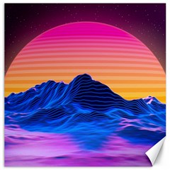 Sun Ultra Artistic 3d Illustration Sunset Canvas 16  X 16  by Salman4z