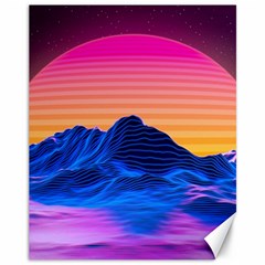 Sun Ultra Artistic 3d Illustration Sunset Canvas 11  X 14  by Salman4z