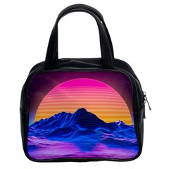 Sun Ultra Artistic 3d Illustration Sunset Classic Handbag (two Sides) by Salman4z