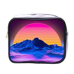 Sun Ultra Artistic 3d Illustration Sunset Mini Toiletries Bag (one Side) by Salman4z