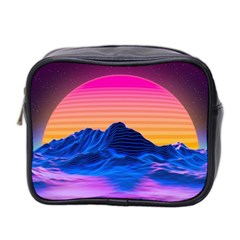 Sun Ultra Artistic 3d Illustration Sunset Mini Toiletries Bag (two Sides) by Salman4z