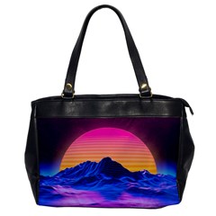 Sun Ultra Artistic 3d Illustration Sunset Oversize Office Handbag by Salman4z