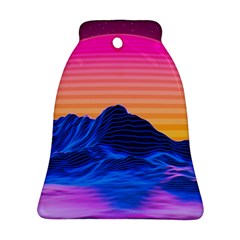 Sun Ultra Artistic 3d Illustration Sunset Ornament (bell)