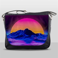 Sun Ultra Artistic 3d Illustration Sunset Messenger Bag by Salman4z