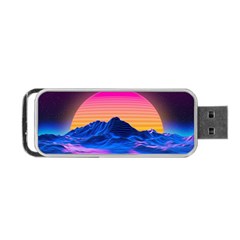 Sun Ultra Artistic 3d Illustration Sunset Portable Usb Flash (two Sides) by Salman4z