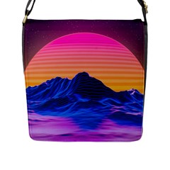 Sun Ultra Artistic 3d Illustration Sunset Flap Closure Messenger Bag (l) by Salman4z