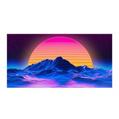 Sun Ultra Artistic 3d Illustration Sunset Satin Wrap 35  X 70  by Salman4z