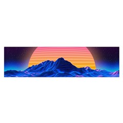 Sun Ultra Artistic 3d Illustration Sunset Oblong Satin Scarf (16  X 60 ) by Salman4z