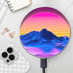 Sun Ultra Artistic 3d Illustration Sunset Wireless Fast Charger(white) by Salman4z