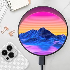 Sun Ultra Artistic 3d Illustration Sunset Wireless Fast Charger(black) by Salman4z