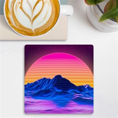 Sun Ultra Artistic 3d Illustration Sunset Uv Print Square Tile Coaster  by Salman4z