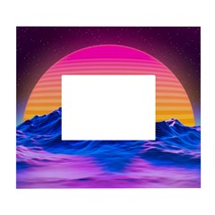 Sun Ultra Artistic 3d Illustration Sunset White Wall Photo Frame 5  X 7  by Salman4z