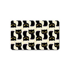 Black Cats And Dots Koteto Cat Pattern Kitty Magnet (name Card) by Salman4z