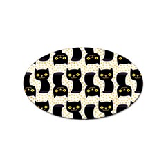 Black Cats And Dots Koteto Cat Pattern Kitty Sticker Oval (100 Pack) by Salman4z