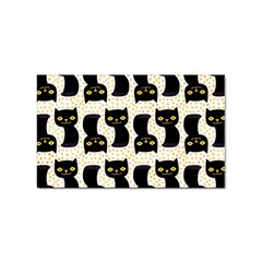 Black Cats And Dots Koteto Cat Pattern Kitty Sticker Rectangular (100 Pack) by Salman4z